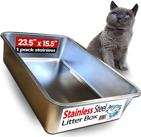 stainless steel litter box cat|best stainless steel litter box.